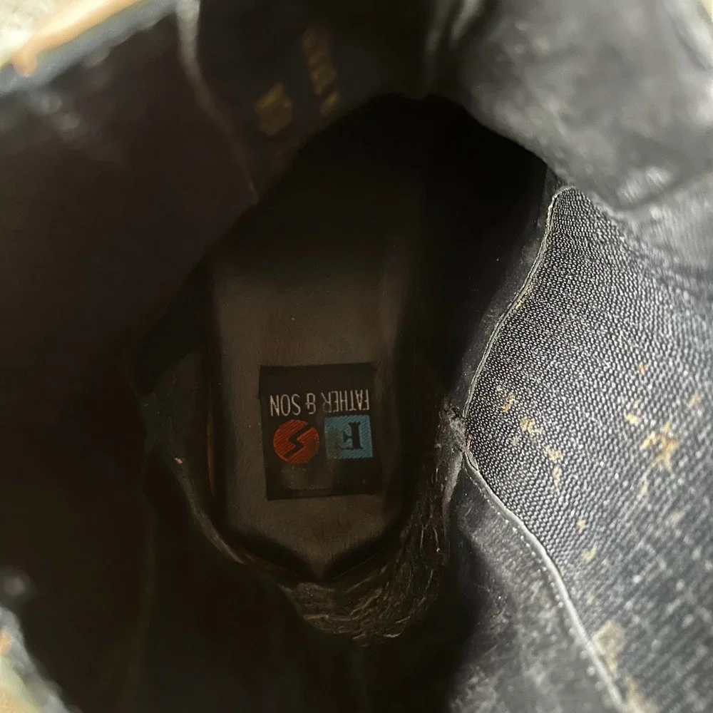 Vintage Feather & Son Black Leather Western Ankle Boots Women's 10M Cowboy - Picture 10 of 11